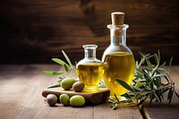 Bottle table olive food. AI generated Image by rawpixel.