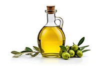 Bottle olive food white background. AI generated Image by rawpixel.