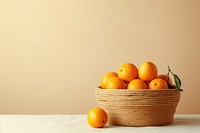 Basket grapefruit orange table. AI generated Image by rawpixel.
