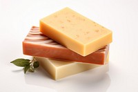 Food soap parmigiano-reggiano white background.