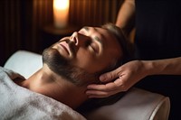 Adult man spa relaxation. AI generated Image by rawpixel.
