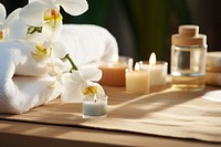 Candle flower table spa. 