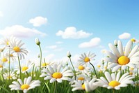 Daisy backgrounds landscape outdoors. AI generated Image by rawpixel.