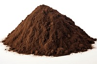 Soil powder white background ingredient. 