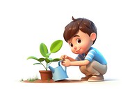 Plant cartoon white background houseplant. AI generated Image by rawpixel.