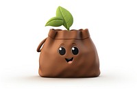 Bag cartoon plant cute. 