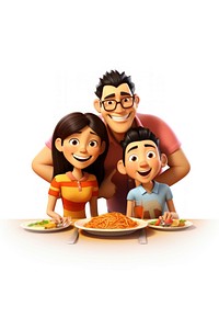 Portrait cartoon father family. AI generated Image by rawpixel.