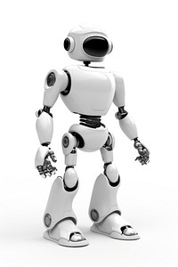 Robot cartoon white human. 