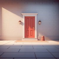 Door flooring brick house. AI generated Image by rawpixel.