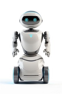 Robot white background technology futuristic. AI generated Image by rawpixel.