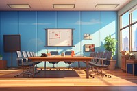 Office room furniture cartoon. AI generated Image by rawpixel.