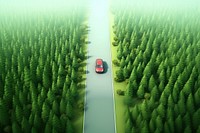 Forest car outdoors vehicle. AI generated Image by rawpixel.