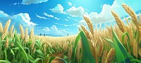 Field agriculture backgrounds landscape. AI generated Image by rawpixel.