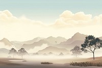 Landscape fog outdoors scenery. AI generated Image by rawpixel.