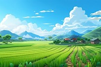 Landscape countryside panoramic outdoors. 