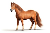 Horse standing cartoon mammal. AI generated Image by rawpixel.