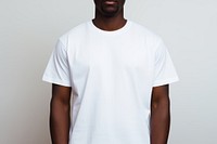 T-shirt sleeve white white background. 