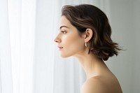 Earring portrait jewelry adult. 