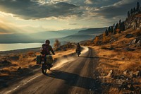 Road motorcycle vacation vehicle. AI generated Image by rawpixel.