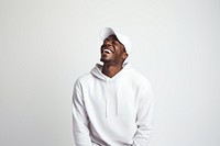 Sweatshirt hoodie white laugh. 