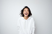 Sweatshirt laughing hoodie white. 