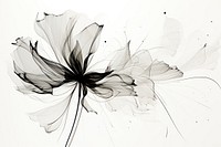 Drawing abstract flower sketch