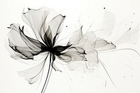 Drawing abstract flower sketch design