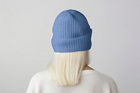 Winter beanie mockup, headwear accessory psd
