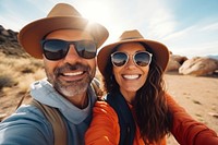 Outdoors sunglasses cheerful portrait. 