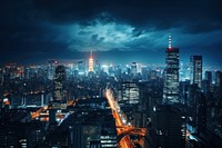 Cityscape nature night architecture. AI generated Image by rawpixel.