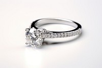 Diamond ring platinum gemstone. 