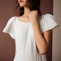 Dress t-shirt sleeve blouse. 