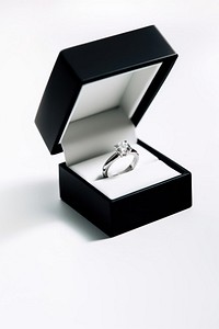 Diamond ring jewelry silver. AI generated Image by rawpixel.