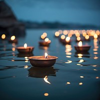 Nature candle light illuminated. 