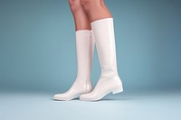 Shoe footwear white boot. 