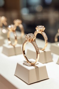 Diamond jewelry ring gold. AI generated Image by rawpixel.