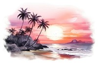 Beach outdoors nature sunset. AI generated Image by rawpixel.