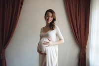 Pregnant adult happy woman. AI generated Image by rawpixel.