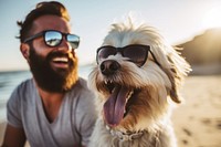 Sunglasses dog portrait mammal. AI generated Image by rawpixel.