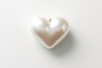 Jewelry heart pearl white. 