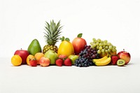 Fruit pineapple banana grapes. AI generated Image by rawpixel.