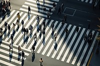 Crossing outdoors walking road. 