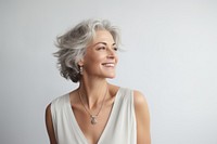 Jewelry laughing smile contemplation. AI generated Image by rawpixel.