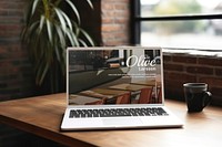 Laptop screen mockup, digital device psd