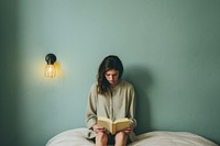 Woman reading book. 