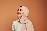 Women's hijab scarf mockup psd