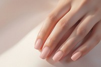 Pink nails manicure, women's beauty