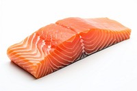 Salmon seafood white background freshness. 