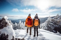 Winter recreation adventure backpack. 