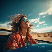 Vacation road sky sunglasses. AI generated Image by rawpixel.
